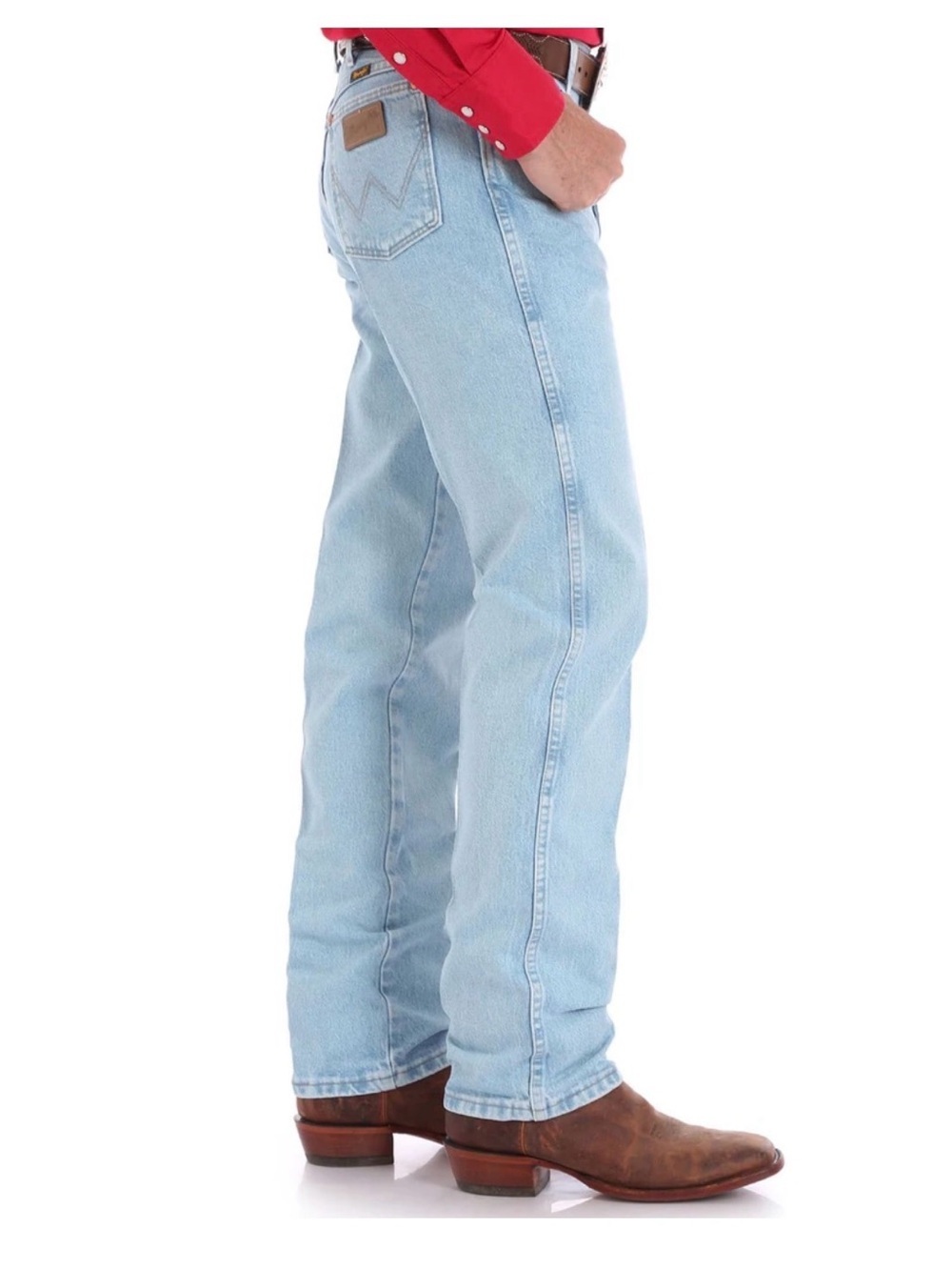 Wrangler Men's 13 Original High Rise Regular Fit Tapered Leg Jeans Bleach 29x32
